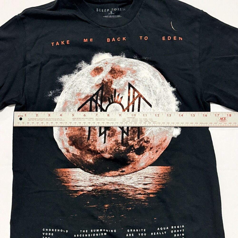 Sleep Token Take Me Back to Eden Album Track List Shirt Black Small Rock Tour - Picture 4 of 6